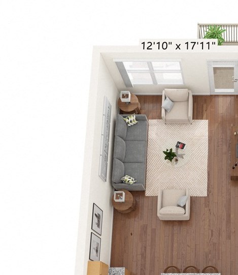 One Bedroom - D Floor Plan One Bedroom - D Floor Plan at Bren Road Station 55+ Apartments, Minnetonka, Minnesota
